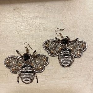 Beaded Bumblebee Earrings